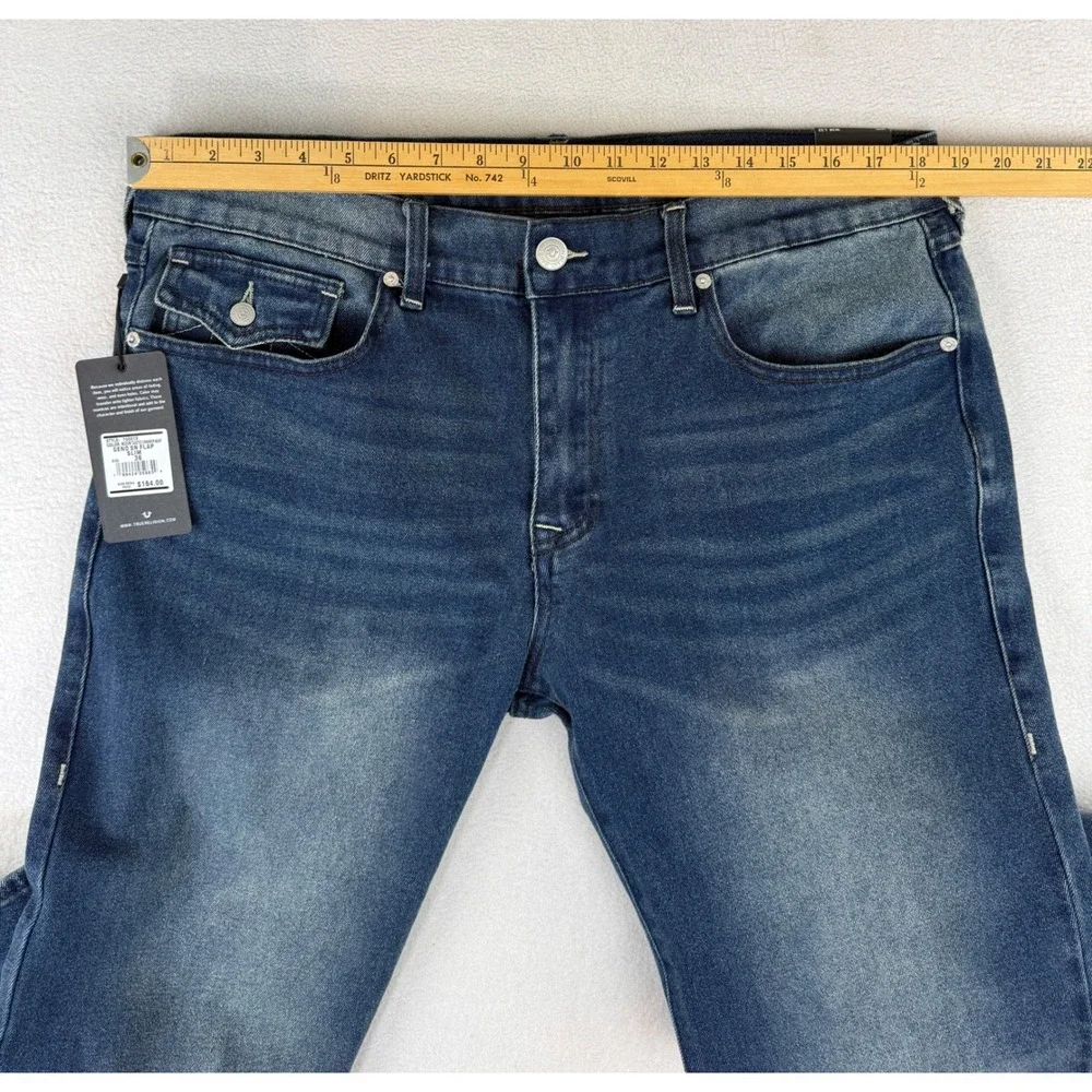 True Religion Geno Relaxed Slim Jeans Mens 36 Blue Medium 36x32 700819